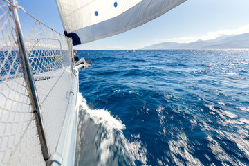 Sail boat - Sailing with fresh speed wind
