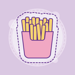 Cute french fries vector design
