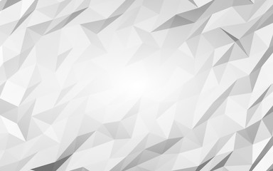 White abstract background. Lowpoly backdrop. Crumpled paper. 3D illustration