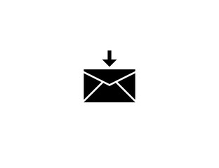 Envelope vector flat icon. Isolated message coming, email notification emoji illustration