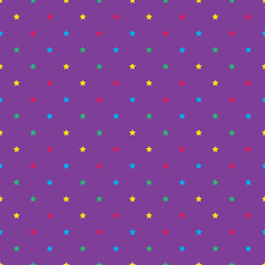 Kids colorful seamless star pattern. Cute Baby pattern design. Suitable for childrens fashion, summer, spring collections of textiles, scrapbooking paper, packaging, templates invitations. Vector
