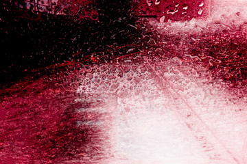 Red Vineyard.
Colorful abstract picture who evokes someone driving on a white road heading to a vineyard in the background in the middle of a storm.