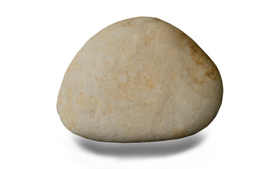 Brown stone isolated from a white background