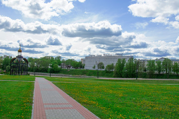 Obraz premium Square of the Millennium of Vitebsk and the bell tower