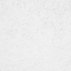 White rough plaster facade texture background square