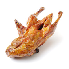 Peking Duck, China's most famous dish on white background