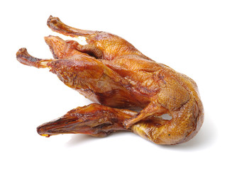 Peking Duck, China's most famous dish on white background