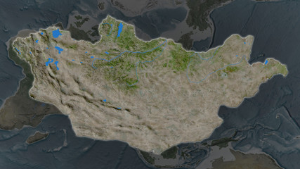 Mongolia. Satellite