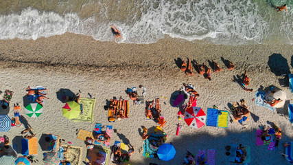 Beach Umbrellas in Sansone Beach, Elba Island
