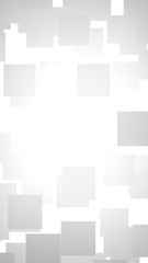 White abstract background. Misty backdrop with grey squares. 3D illustration