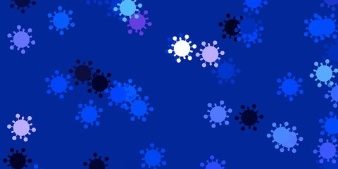 Light blue vector texture with disease symbols.