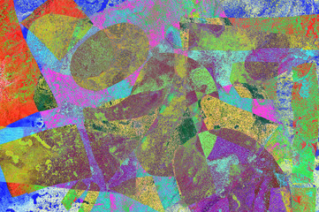 Contemporary art abstract pattern mood board. Handmade collage made of paper cut clippings. Mixed media texture background. Trend art, creative zine culture.