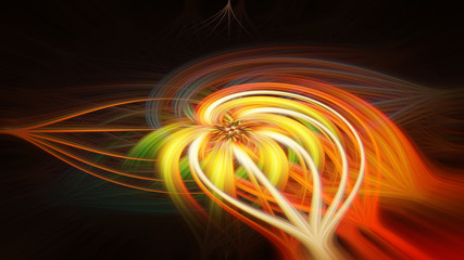 Creative abstract twirl background with vibrant colors