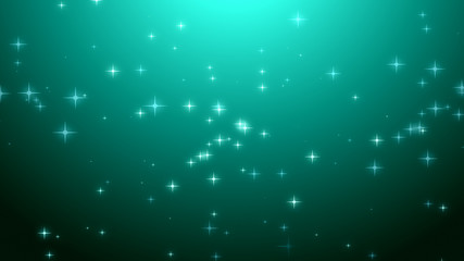 Christmas teal green starry background.