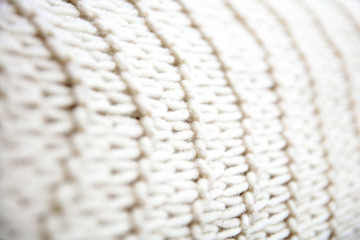 Detail of the handmade knitting texture