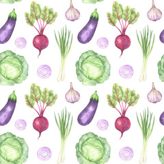 Cabbage and Eggplant Pattern