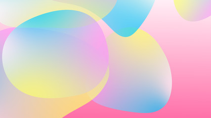 Abstract gradient geometric background. Fluid shapes and colorful graphic design.