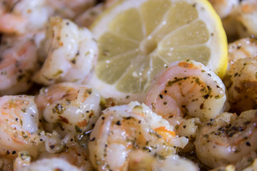 Shrimp Scampi with fresh lemon garlic parsley saute 
