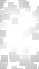 White abstract background. Misty backdrop with grey squares. 3D illustration