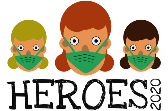 Vector File Of Our Heroes Of 2020, The Nurses.