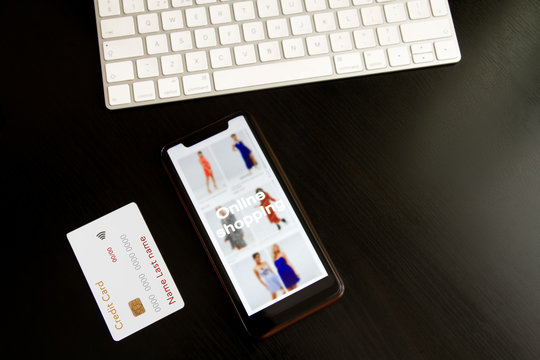 Online shopping. Buying clothes on the Internet. Advertising on YouTube. shopping.