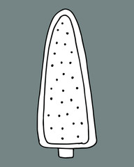 Nordic design of tree for decoration interior, print posters, greating card, bussines banner, wrapping in modern scandinavian style in vector

