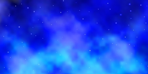 Obraz premium Light BLUE vector background with small and big stars. Colorful illustration in abstract style with gradient stars. Pattern for wrapping gifts.
