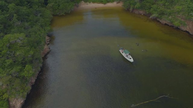Perruquier Bay on Chacachacare island just sevn miles of the coast of Venezuela in the the Bocas del Dragon region of Trinidad