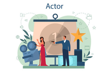 Actor and actress concept. Idea of creative people and profession.