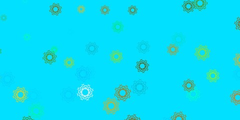 Light Blue, Yellow vector template with abstract forms.