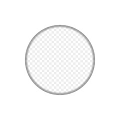 Round frame on transparent backdrop. Futuristic background. Modern vector