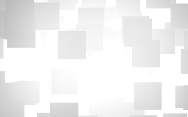 White abstract background. Misty backdrop with grey squares. 3D illustration