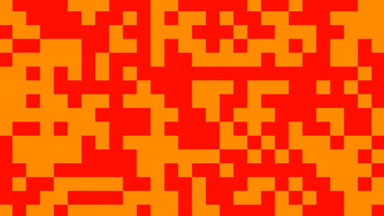 Abstract geometric background with red and orange polygons.