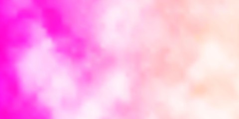 Light Pink vector layout with cloudscape. Illustration in abstract style with gradient clouds. Pattern for your booklets, leaflets.