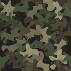 Fototapeta premium Camouflage seamless pattern background masking camo repeat print