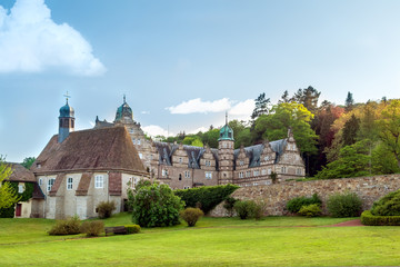Fototapeta na wymiar View of Malschenberg Castle, Lower Saxony, Germany