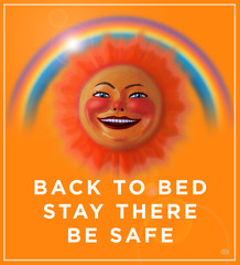 NHS Rainbow COVID-19 Coronavirus Health Medical Isolation Sun Face Advice Illness Hospitals Care Living WHO Virus Smile Clinic Safe Safety  