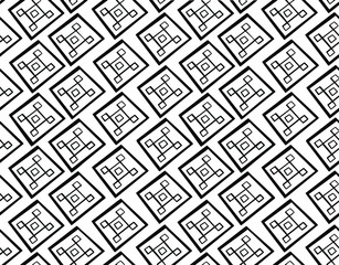 Vector seamless pattern. Modern stylish texture. Repeating geometric background with linear hexagons