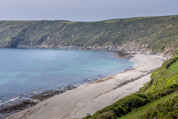 Obraz premium Vault beach in Cornwall During early 2020