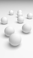 White abstract background. Lowpoly backdrop. Crumpled paper. 3D illustration