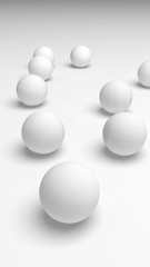 White abstract background. Lowpoly backdrop. Crumpled paper. 3D illustration