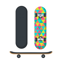 Skateboard icon in flat style isolated on white background.