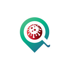 corona virus logo vector