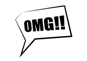 Expresión de Oh dios mío en un bocadillo.