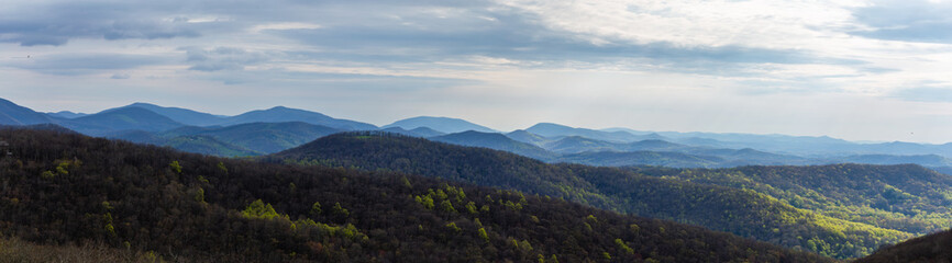Beautiful panoramic mountain range