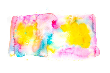 Abstract Vibrant Watercolour Splashes and Paint for Writing Over the Top or a Background