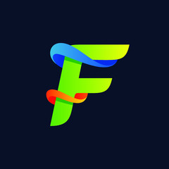Letter f logo design in vector