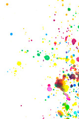 Abstract Vibrant Watercolour Splashes and Paint for Writing Over the Top or a Background