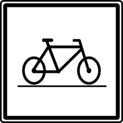 Bicycle sign, symbol, Vector pictogram