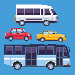 set of transport service vehicles